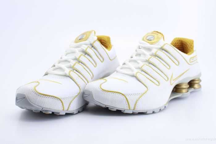 blanc et or shox NZ chaussures de sport (3)